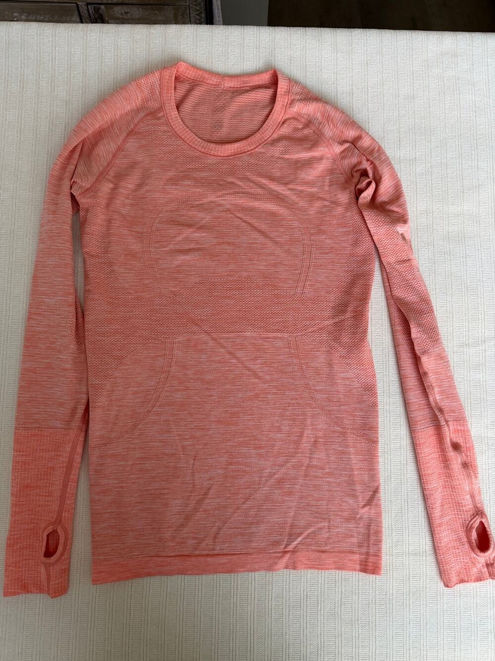 Lululemon Swiftly Tech Long Sleeve Crew 2.0 Coral Pink Size 8